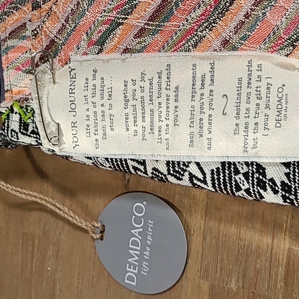 NWT Demdaco Cotton Boho Shoulder Bag - Picture 3 of 8